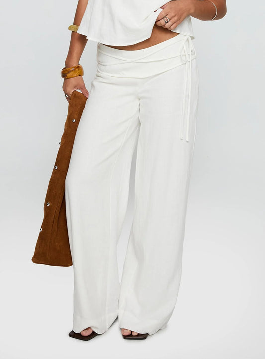 Eluna Tie Waist Linen Pants
