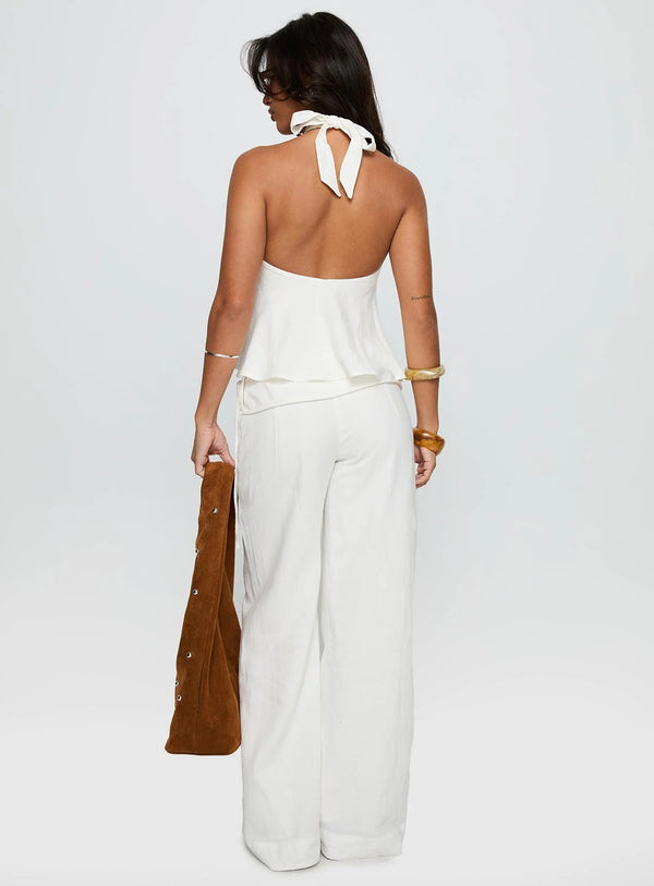 Eluna Tie Waist Linen Pants